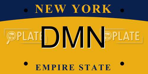 DMN New York License Plate