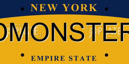DMONSTER New York License Plate