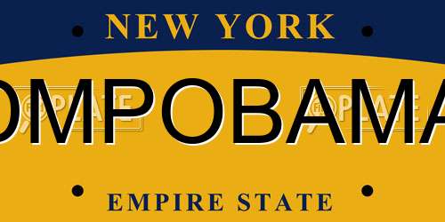 DMPOBAMA New York License Plate