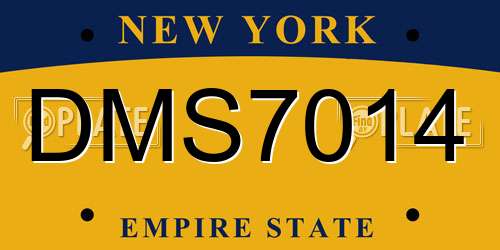 DMS7014 New York License Plate