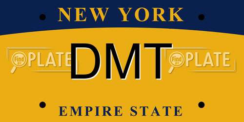 DMT New York License Plate