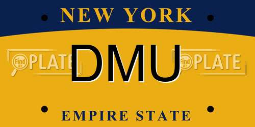 DMU New York License Plate