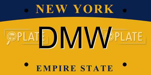 DMW New York License Plate
