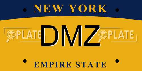 DMZ New York License Plate
