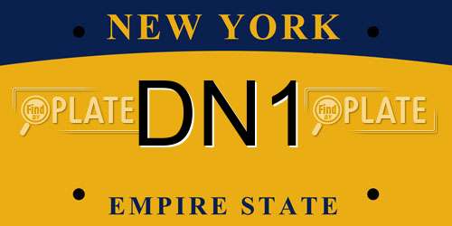 DN1 New York License Plate