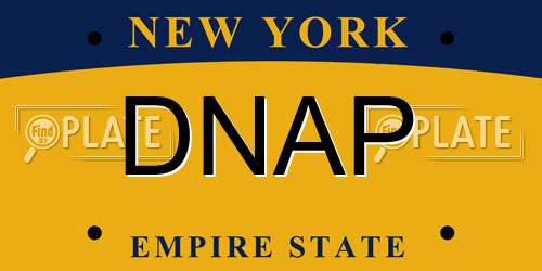 DNAP New York License Plate