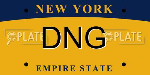 DNG New York License Plate