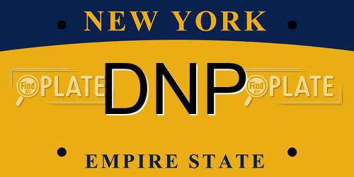 DNP New York License Plate