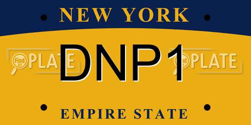 DNP1 New York License Plate