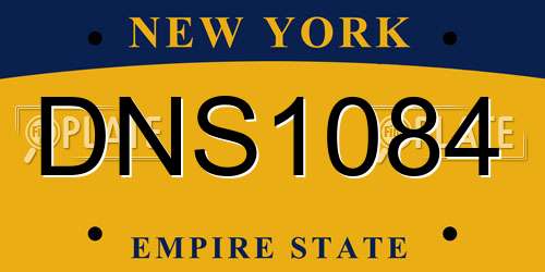 DNS1084 New York License Plate