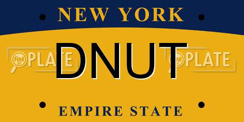 DNUT New York License Plate