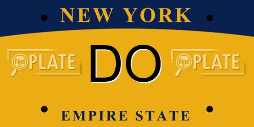 DO New York License Plate