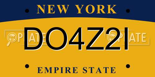 DO4Z2I New York License Plate