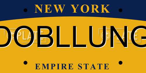DOBLLUNG New York License Plate