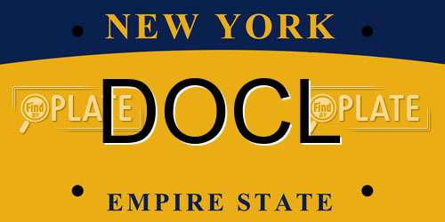 DOCL New York License Plate