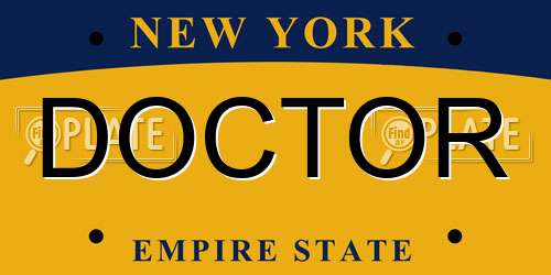 DOCTOR New York License Plate