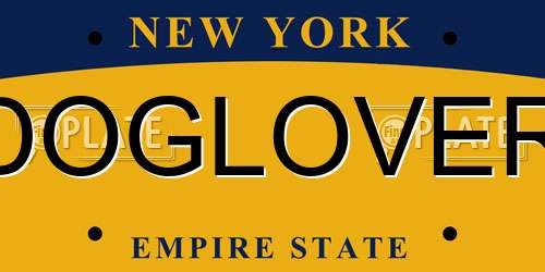 DOGLOVER New York License Plate