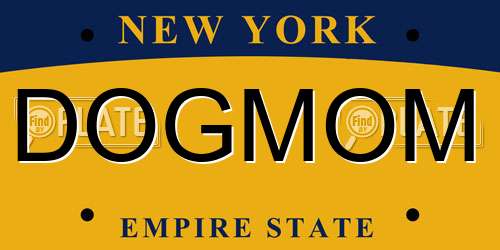 DOGMOM New York License Plate