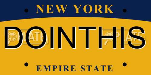 DOINTHIS New York License Plate
