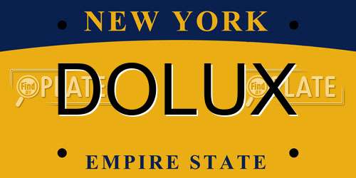 DOLUX New York License Plate