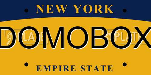 DOMOBOX New York License Plate