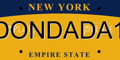 DONDADA1 New York License Plate