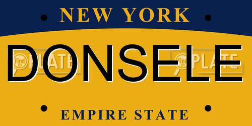 DONSELE New York License Plate