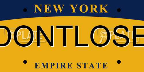 DONTLOSE New York License Plate