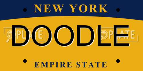 DOODLE New York License Plate