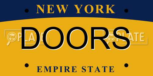 DOORS New York License Plate