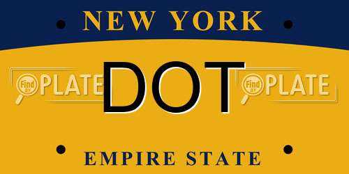 DOT New York License Plate