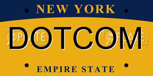 DOTCOM New York License Plate