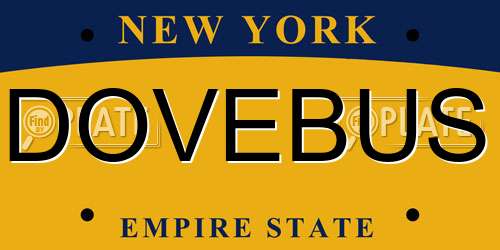 DOVEBUS New York License Plate