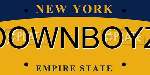 DOWNBOYZ New York License Plate