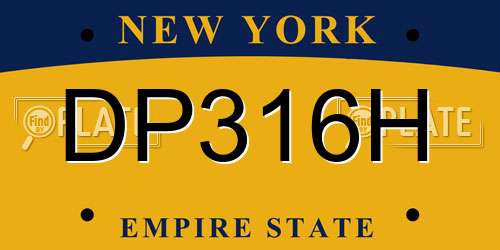 DP316H New York License Plate
