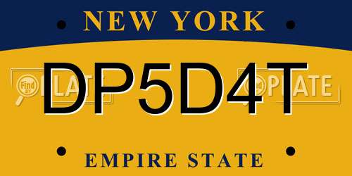 DP5D4T New York License Plate