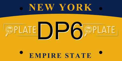 DP6 New York License Plate