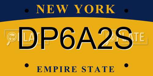 DP6A2S New York License Plate