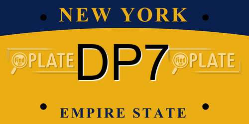 DP7 New York License Plate