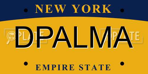 DPALMA New York License Plate