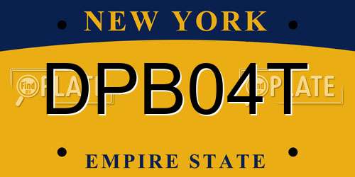 DPB04T New York License Plate