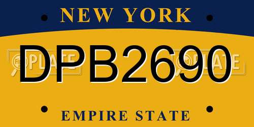 DPB2690 New York License Plate