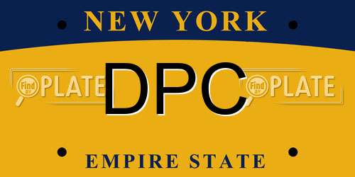 DPC New York License Plate