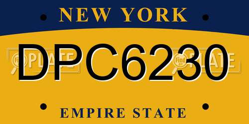 DPC6230 New York License Plate