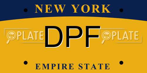 DPF New York License Plate