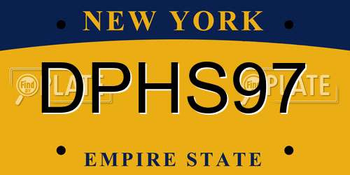 DPHS97 New York License Plate