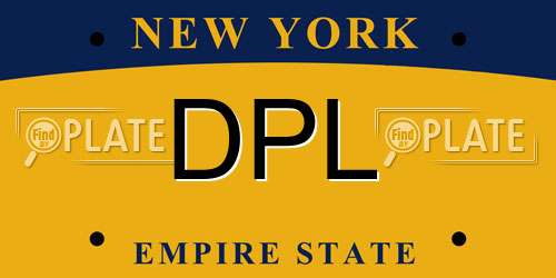 DPL New York License Plate