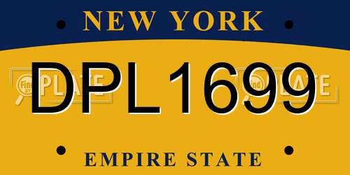 DPL1699 New York License Plate