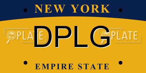 DPLG New York License Plate