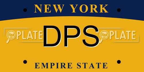 DPS New York License Plate